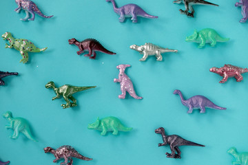 Dinosaurs figurines - obrazy, fototapety, plakaty