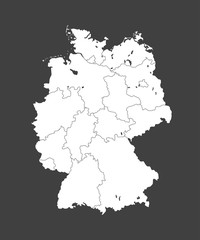Fototapeta premium Germany map, Europe country map vector template