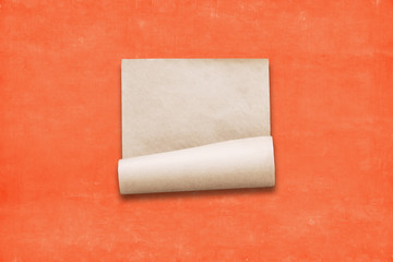 paper on red wall