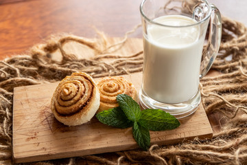 freshly baked cinnamon rolls