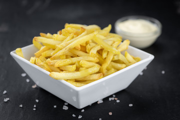 Crispy French Fries (selective focus; close-up shot)