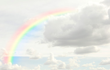 Rainbow and big clouds,Rainbow after rain