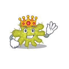 Fototapeta premium A Wise King of bacterium mascot design style