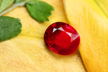 Obraz na płótnie Canvas Red Gem Art and Decoration Gemstone RED RUBY