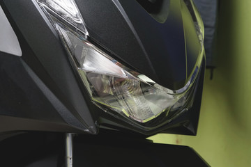 Fototapeta premium Modern and futuristic motorcycle headlamp