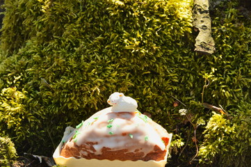Babka Wielkanocna, baranek wielkanocny symbol Wielkanoc. © Tomek