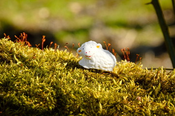 Babka Wielkanocna, baranek wielkanocny symbol Wielkanoc. © Tomek