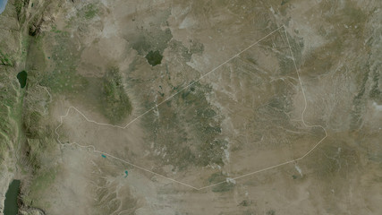 Mafraq, Jordan - outlined. Satellite