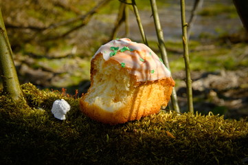 Babka Wielkanocna, baranek wielkanocny symbol Wielkanoc. © Tomek