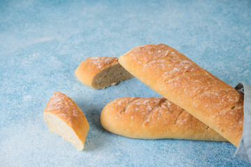 Homemade French baguette