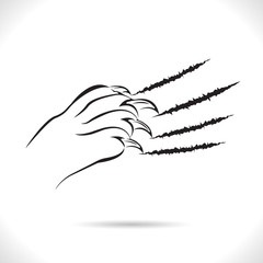 vector, trace of cat claws of a predator.