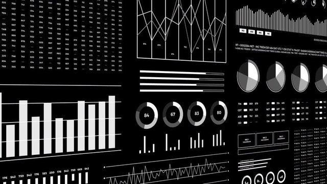 3d infographics animation 4K. Transparent alpha channel background.