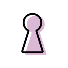 Key hole vector logo icon design template elements