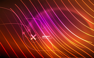 Abstract background - neon line design for Wallpaper, Banner, Background, Card, Book Illustration, landing page