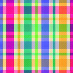 Rainbow Diagonal Checkered Seamless Pattern with Texture