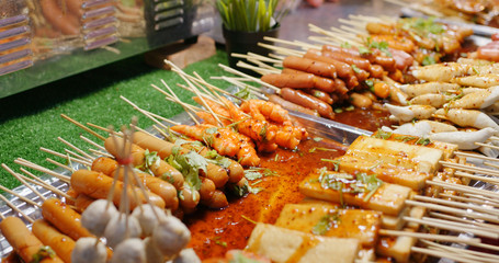 Skewer in thailand street market