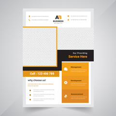 Business flyer design layout template in A4 size. Corporate Concept.	
