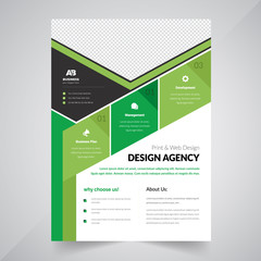 Business flyer design layout template in A4 size. Corporate Concept.	
