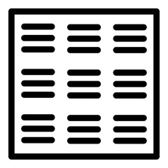 Obraz premium Sidewalk paving icon. Outline sidewalk paving vector icon for web design isolated on white background