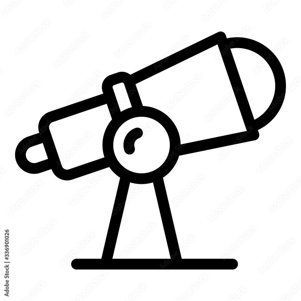 Poster telescope icon. outline telescope vector icon for web design isolated on white background