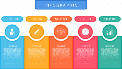 Infographic modern design colorful style use plan for business