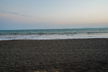 Beautiful view of the empty beach due to the quarantine for Covid 19 in Costa Rica