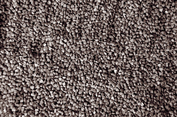 Scattered buckwheat groats, texture