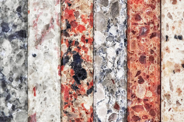 Mixed stone surfaces
