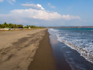 Beautiful view of the empty beach due to the quarantine for Covid 19 in Costa Rica