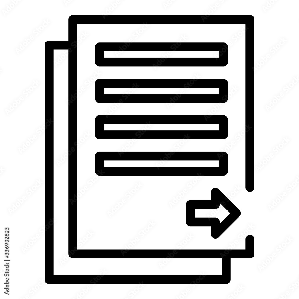 Poster office report icon. outline office report vector icon for web design isolated on white background