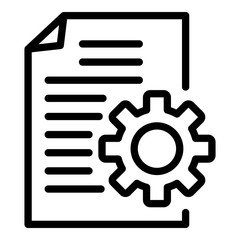 Company system report icon. Outline company system report vector icon for web design isolated on white background