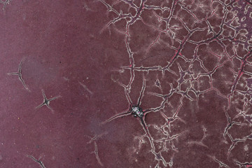 Eroded metal surface