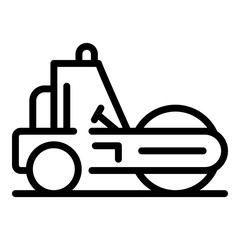 City road roller icon. Outline city road roller vector icon for web design isolated on white background