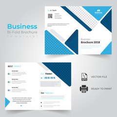 Obraz premium Bi-fold Brochure Template Design.Corporate & Business Concept .