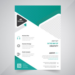 Business flyer design layout template in A4 size. Corporate Concept.	
