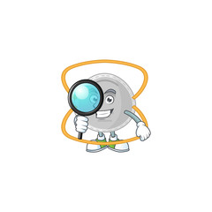 Smart Detective of N95 mask cartoon character design concept