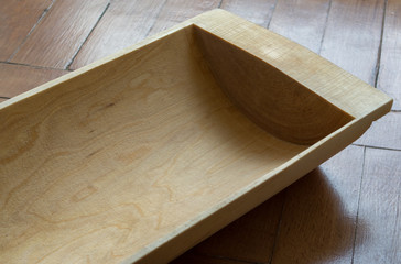 Russian wooden trough for chopping vegetables and meat