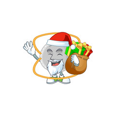 Santa N95 mask Cartoon character design with sacks of gifts