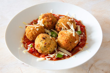 Arancini, Risotto balls with Marinara Sauce