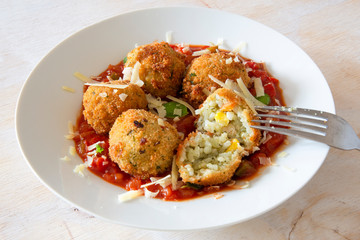Arancini, Risotto balls with Marinara Sauce