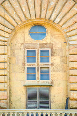 Fototapeta na wymiar ancient window of historic building