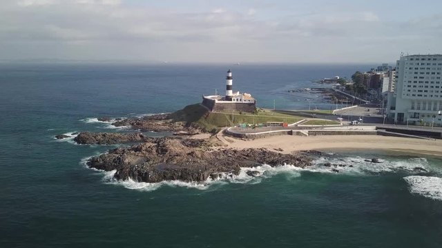 Vista A&eacute;rea do Farol da Barra em Salvador, Bahia, Brasil