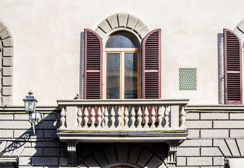 ancient window of historic building