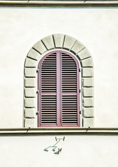 ancient window of historic building