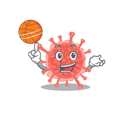 Gorgeous oncovirus mascot design style with basketball