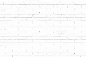 Abstract weathered texture stained old stucco light gray. White brick wall background in rural room.