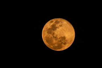 full moon over black