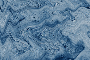 Obraz premium Blue marbled paint texture