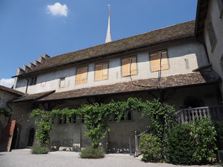 Houses of St. George monastery in STEIN am RHEIN town in Switzerland