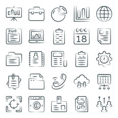 
Pack Of Business Doodle Icons 
